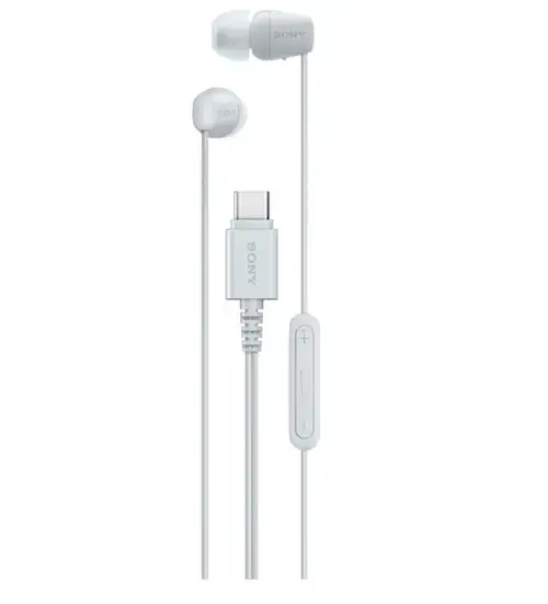 Casti Stereo In-Ear Sony IER‑EX15C, USB Type-C, Microfon (Alb)