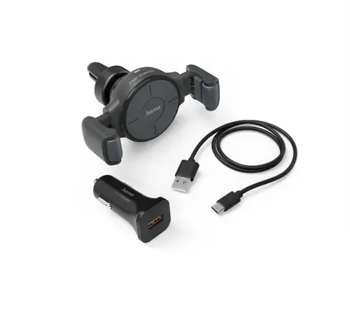 Suport auto cu incarcare wireless HAMA FC10 Flex-Set 201677, 10W (Gri)