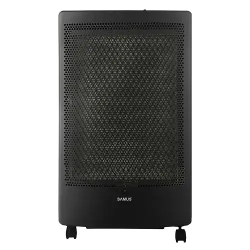 Soba Samus RS426C, 3 kW, 40mp, Aprindere piezoelectrica, Arzator catalitic de clasa superioara (Negru)