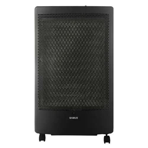 Soba Samus RS426C, 3 kW, 40mp, Aprindere piezoelectrica, Arzator catalitic de clasa superioara (Negru)