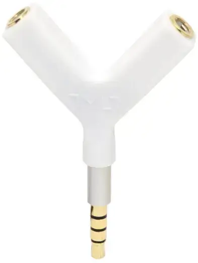 Adaptor Audio Tylt Y-SPLIT, 2x Jack 3.5mm (Alb)