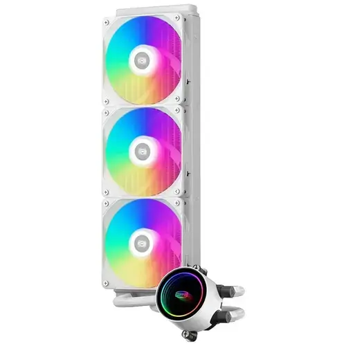 Cooler CPU PCCooler DA360 ARGB, 3 x 120mm, 400 - 1800 RPM, iluminare aRGB (Alb)
