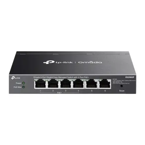 Switch TP-Link Omada ES206GP, 6 Porturi, Gigabit, (4 PoE+)
