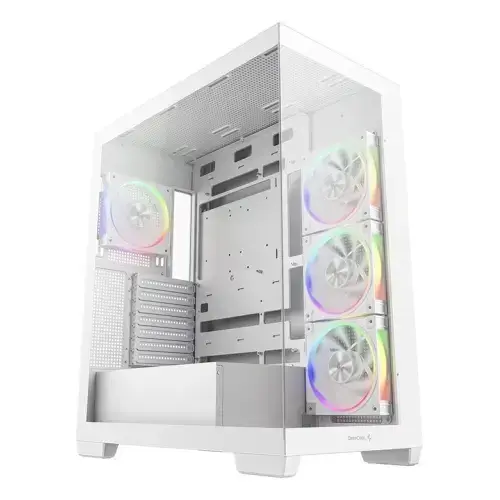 Carcasa Deepcool CG580 4F V2, Middle Tower, fara sursa, Tempered glass (Alb)
