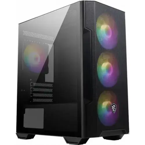 Carcasa MSI MAG FORGE M100R, Mid Tower, Fara sursa, Tempered glass (Negru)