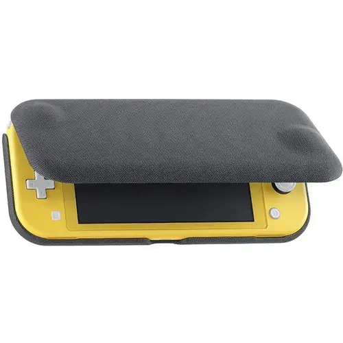 Husa protectie Nintendo Switch Lite Flip Cover, Pentru Switch Lite (Negru/Galben)