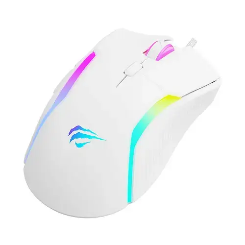 Mouse Gaming HAVIT MS1033, iluminare RGB, Wired, USB, 800 - 8000dpi (Alb)