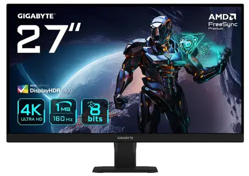 Monitor Gaming IPS LED Gigabyte 27inch GS27U, UHD (3840 x 2160), HDMI, DisplayPort, 160 Hz, 1 ms (Negru)