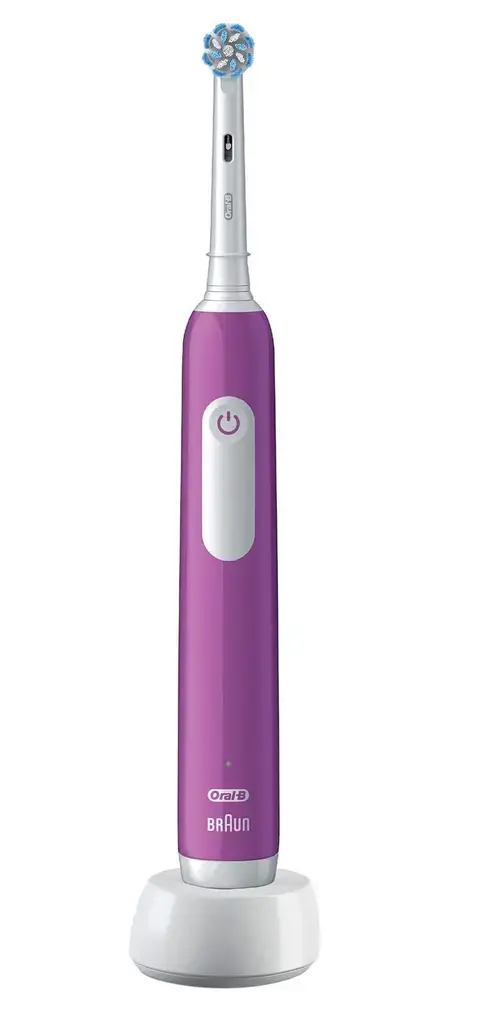 Periuta de dinti electrica Oral B Junior pentru copii, 20000 pulsatii/min, 8800 ocilatii/min, Curatare 3D, 1 program, 1 capat (Violet)