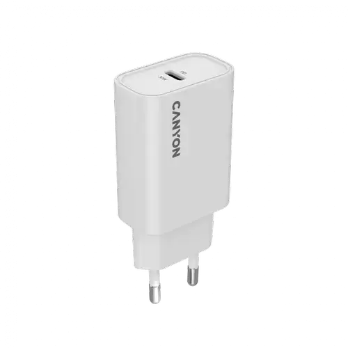 Incarcator retea CANYON CNE-CHA30CLW OnCharge 30CL, 30 W, 1x USB Type-C PD (Alb)