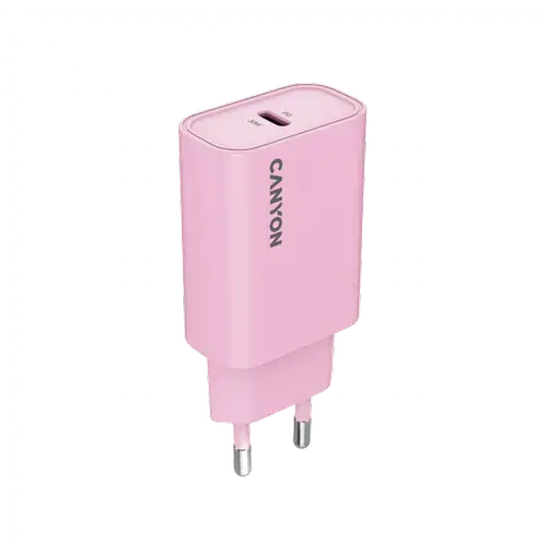 Incarcator retea CANYON CNE-CHA30CLPK OnCharge 30CL, 30 W, 1x USB Type-C PD (Roz)