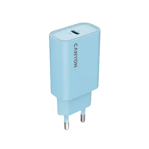 Incarcator retea CANYON CNE-CHA30CLLBL OnCharge 30CL, 30 W, 1x USB Type-C PD (Albastru)