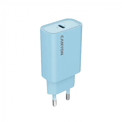 Incarcator retea CANYON CNE-CHA30CLLBL OnCharge 30CL, 30 W, 1x USB Type-C PD (Albastru)