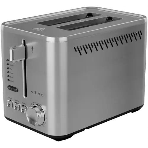 Prajitor mecanic de paine AENO ATS0003, 950 W, LED, 7 niveluri rumenire, 4 programe (Inox)