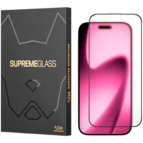 Folie Protectie Sticla iLera FrostedGlass 2.0 pentru iPhone 17 Pro (Transparent)