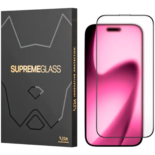 Folie Protectie Sticla iLera FrostedGlass 2.0 pentru iPhone 17 Pro (Transparent)