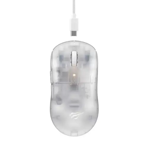 Mouse Gaming HAVIT MS970WB Pro, Wired, Wireless 2.4Ghz, Bluetooth 12000DPI (Transparent)