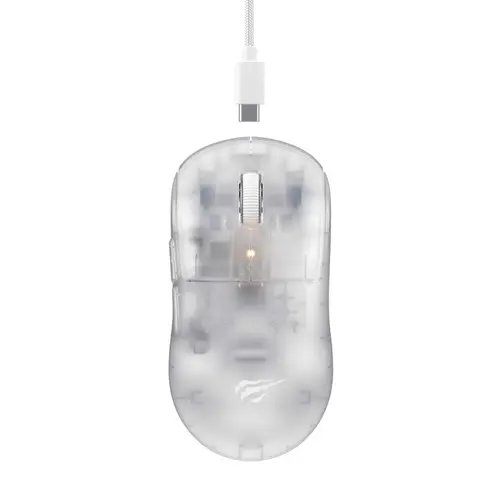 Mouse Gaming HAVIT MS970WB Pro, Wired, Wireless 2.4Ghz, Bluetooth 12000DPI (Transparent)