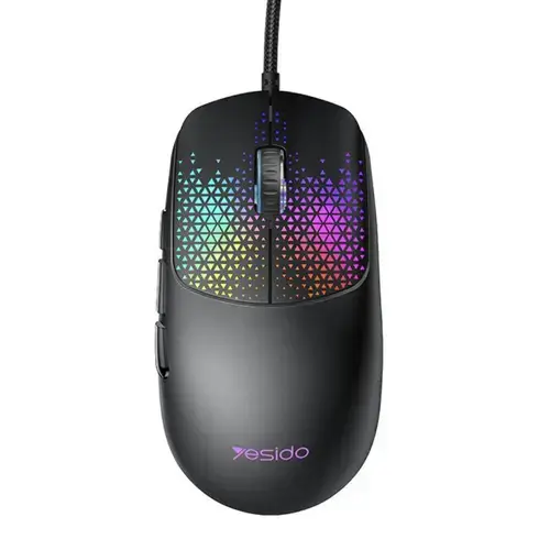 Mouse Gaming Yesido KB32,iluminare RGB, Wired, 7200DPI (Negru)