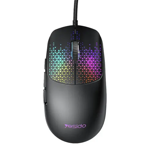 Mouse Gaming Yesido KB32,iluminare RGB, Wired, 7200DPI (Negru)