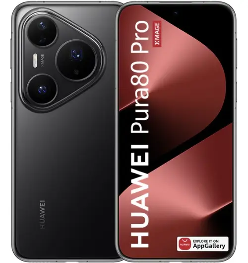 Telefon Mobil Huawei Pura 80 Pro, Procesor Octa-Core, LTPO OLED 6.8inch, 12GB RAM, 512GB Flash, Camera Tripla 50 + 48 + 40 MP, Wi-Fi, 4G, Dual SIM, EMUI (Negru)