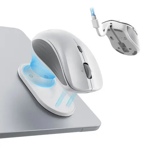 Mouse ESR MagMouse, Wireless 2.4 Ghz, Bluetooth, 800 - 4800DPI (Alb)