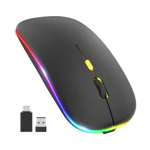 Mouse Techsuit M1, Wireless 2.4 Ghz, RGB, 1600DP (Negru)