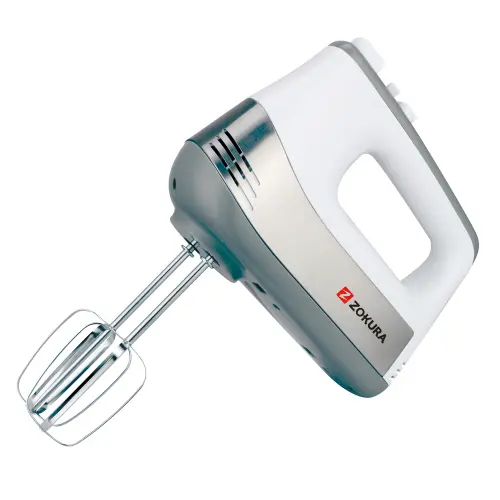 Mixer de mana cu 5 trepte de viteza Zokura Z1507, 500 W (Alb/Verde)