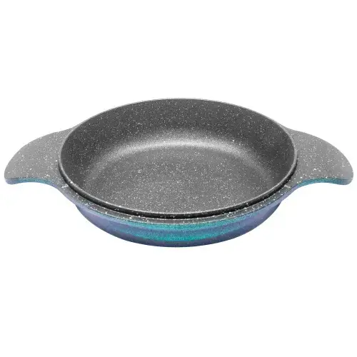 Oala joasa Neoklein CSL20-OceanBlue, 20 cm, fara capac, aluminiu turnat, invelis anti-aderent (Albastru)