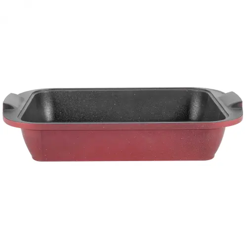 Tava cuptor Neoklein RST36, 36 cm, aluminiu turnat, invelis antiaderent (Rosu)