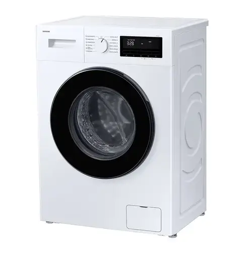 Masina de spalat rufe slim Samsung WW70FG3M05AWLF, 7 kg, Clasa A, 1400rpm, Hygiene Steam, Motor Digital Inverter, Display LED, Quick Wash 15', Sertar StayClean, DrumClean+ (Alb)