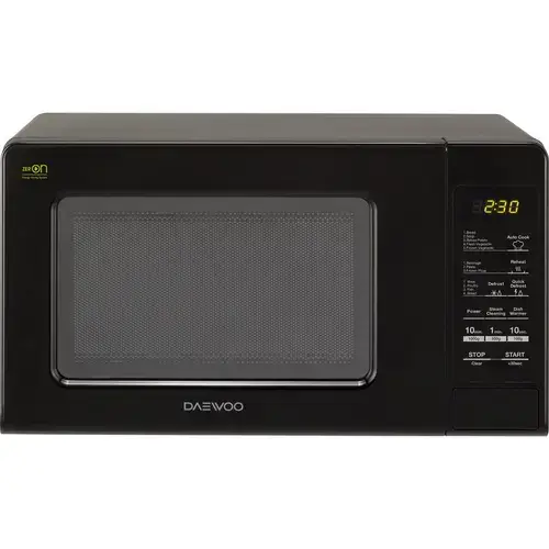 Cuptor cu microunde Daewoo KOR-AF25BKX functie Air Fryer, control digital, 25 litri, 850 W, Grill 1200 W, convectie 2200 W, 8 retete presetate, 5 niveluri de putere, platou rotativ de 31.5 cm (Negru)