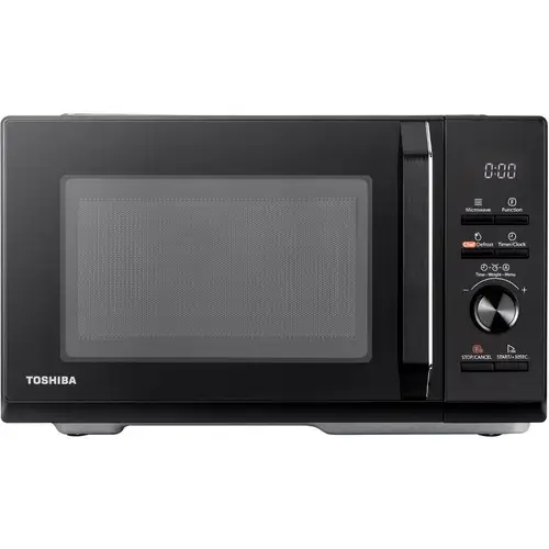 Cuptor cu microunde Toshiba MW3-AG25PFBK, 25 L, 900 W, 5 nivele de putere, functie Grill, 7 retete predefinite, diametru platou 288 mm (Negru)