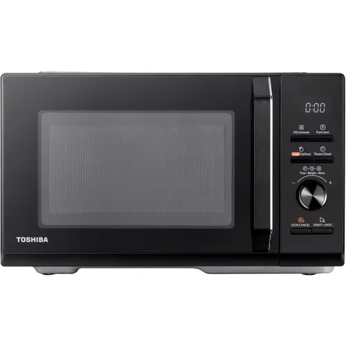 Cuptor cu microunde Toshiba MW3-AG25PFBK, 25 L, 900 W, 5 nivele de putere, functie Grill, 7 retete predefinite, diametru platou 288 mm (Negru)