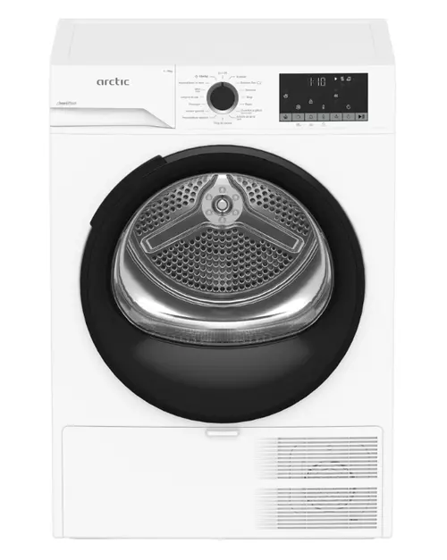 Uscator de rufe Arctic A2T20233W, 10 kg, 15 programe, Clasa D, Improspatare cu abur, A 60.8 cm (Alb)