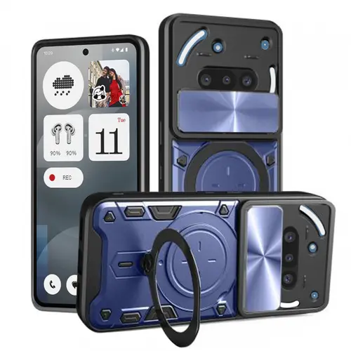 Husa pentru Nothing Phone (3a), Techsuit, CamGuard Pro (Albastru/Negru)