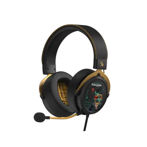 Casti cu microfon A4Tech M595 Renegade Midnight, Wired, USB-A (Maro/Negru)