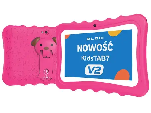 Tableta Blow Kids TAB 7 V2, Procesor Allwinner A133 1.5GHz, Ecran Capacitive Multi-Point 7inch, 4GB RAM, 32GB Flash, Wi-Fi, Bluetooth, Android (Roz)