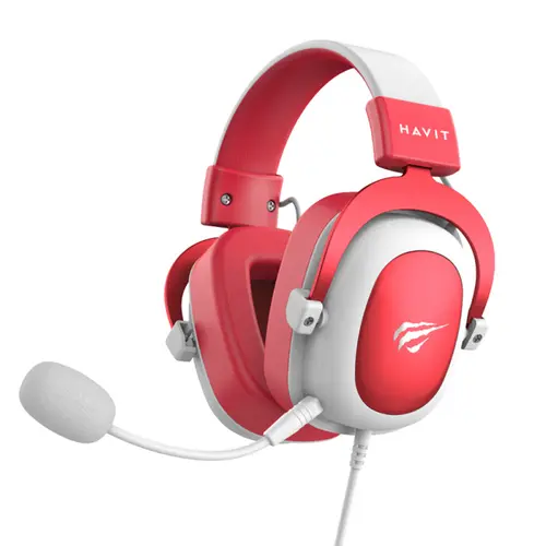 Casti Gaming HAVIT H2002D, Jack 3.5 mm (Rosu/Alb)