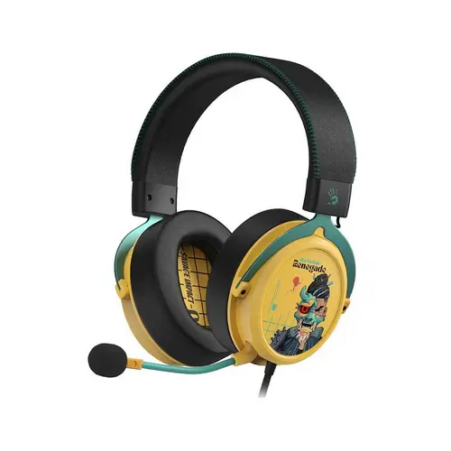 Casti Gaming A4Tech Bloody M595 Renegade Sunset, Wired, USB-A (Galben/Negru)