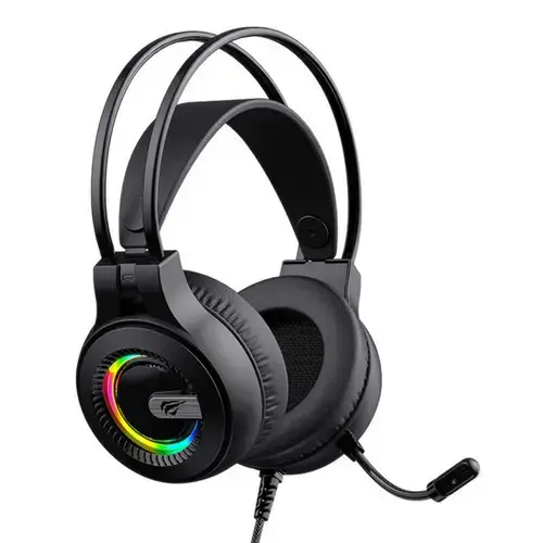 Casti Gaming HAVIT H2040d, iluminare RGB, Wired, Jack 3.5mm, USB, 2.1m (Negru)