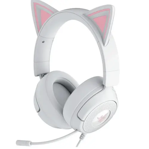 Casti Gaming Razer Kraken Kitty V3 X, Wired, Jack 3.5 mm (Alb/Roz)