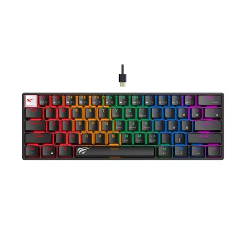 Tastatura Gaming HAVIT KB903L, Wired, USB, iluminare RGB, 1.8m (Negru)