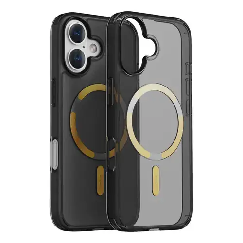 Husa Protectie Spate Dviced DV511050, MagSafe pentru Apple iPhone 17, Smoke Case (Auriu)