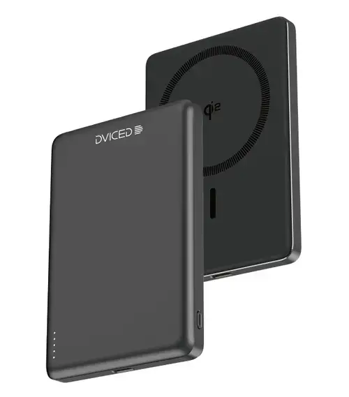 Acumulator extern Dviced DV400008 Qi2 Ultrathin, Wireless, 15 W, MagSafe, 5000mAh (Negru)