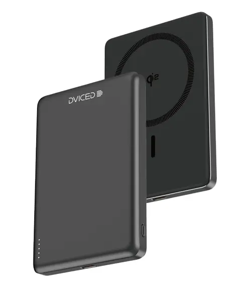 Acumulator extern Dviced DV400008 Qi2 Ultrathin, Wireless, 15 W, MagSafe, 5000mAh (Negru)