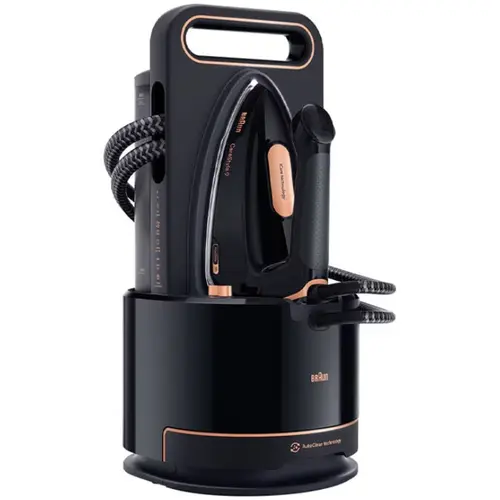 Statie de calcat Braun CareStyle 9 IS9090BK, 2700W, 9 bari, abur variabil 190g/min, jet de abur 750g/min, rezervor detasabil 2L, tehnologie AutoClean, AutoSteam, iCare, FreeGlide, Talpa EloxalPlus, Oprire automata (Negru)