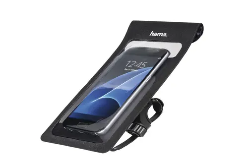 Husa smartphone Hama Slim 210573 pentru biciclete, impermeabila (Negru)