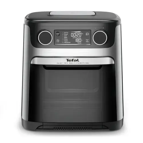 Friteuza cu aer cald Tefal Easy Fry Multifunctionala FW556DE0, 1800W, 15L, 9 programe automate, Ecran LCD, Ttehnologia Extra-Crisp, Temperatura ajustabila (Argintiu/Negru)