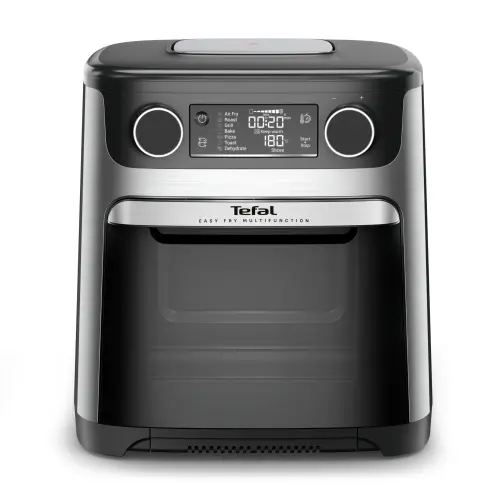 Friteuza cu aer cald Tefal Easy Fry Multifunctionala FW556DE0, 1800W, 15L, 9 programe automate, Ecran LCD, Ttehnologia Extra-Crisp, Temperatura ajustabila (Argintiu/Negru)